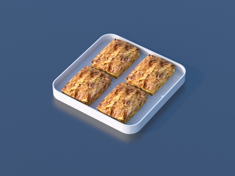  大饼 面包 饼干 食物su模型 