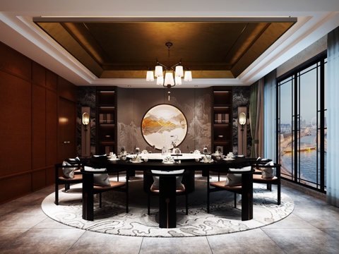  包厢 包间 餐厅包厢 餐饮包间 餐饮包房3d模型 