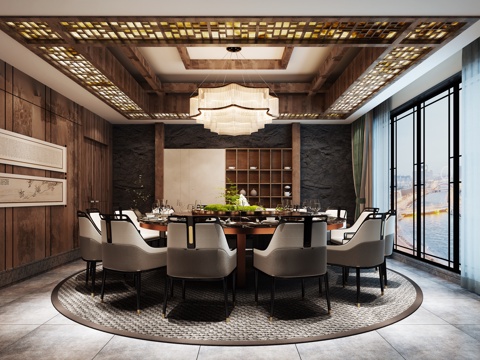  包厢 包间 餐厅包厢 餐饮包间 餐饮包房3d模型 