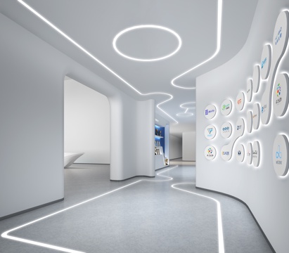  企业展厅 现代展厅 公司展厅3d模型 