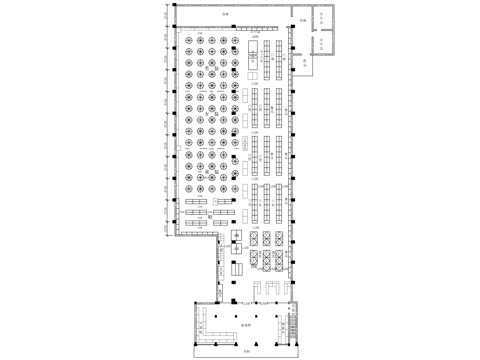  服裝超市平面圖cad施工圖 