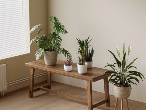  绿植盆栽 现代绿植 盆栽 绿植组合3d模型 