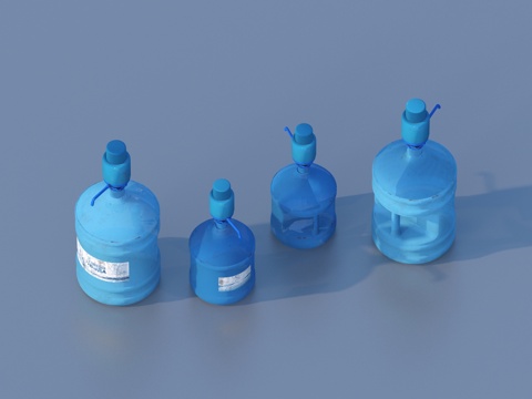  水桶 储水桶su模型 