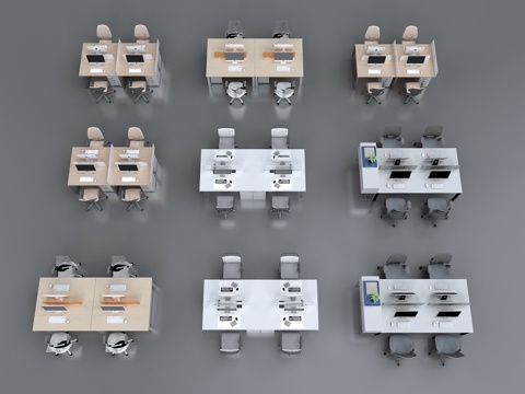  现代办公座椅  办公桌  办公椅3d模型 