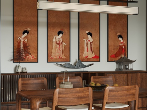 宋氏美學(xué)餐廳3d模型 