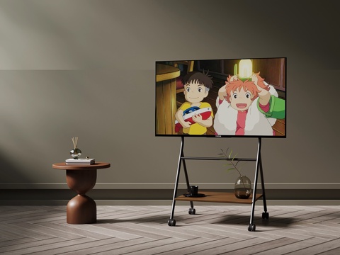  现代移动电视 支架电视 边几3d模型 