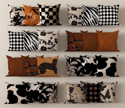  抱枕 靠枕 腰枕 枕头su模型 