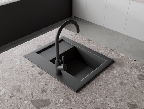  水槽 洗菜盆 水龍頭3d模型 