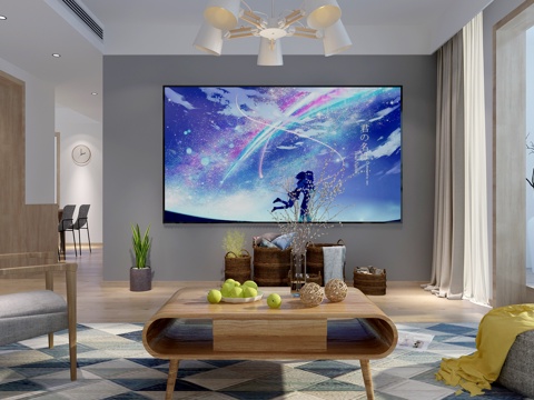  現(xiàn)代客餐廳沙發(fā)茶幾 餐桌椅 吊燈掛畫 電視柜3d模型 