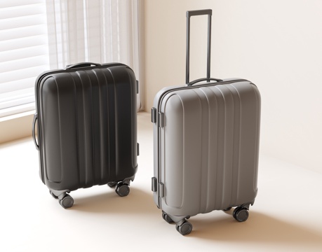  行李箱 旅行箱 拉杆箱 箱包 密码箱 箱子su模型 