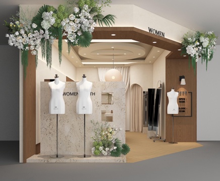  现代服装店 女装店 侘寂3d模型 