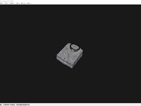  衣服 衣物 折叠衣服su模型 