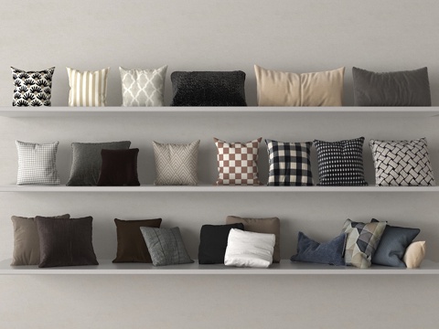  抱枕 靠枕 腰枕su模型 