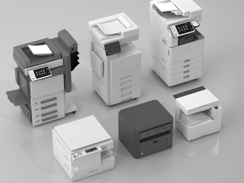  打印机 扫描机 复印机su模型 