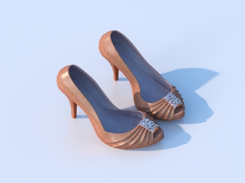  高跟鞋 女鞋 鞋子su模型 