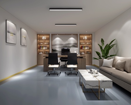  现代经理办公室3d模型 