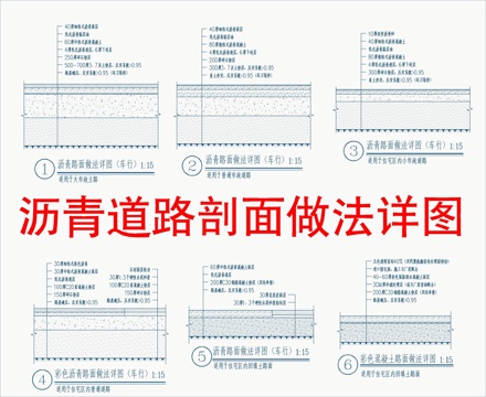 景觀鋪裝剖面節(jié)點(diǎn)大樣詳圖cad施工圖 