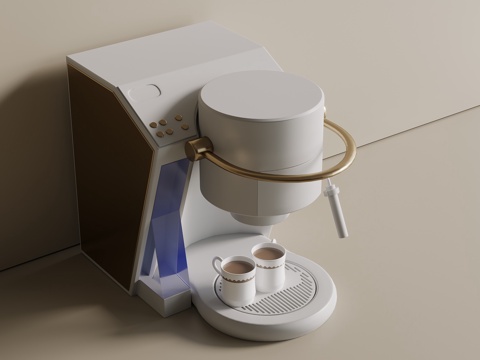  咖啡机su模型 