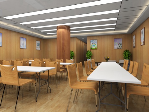  现代阅览室休息室3d模型 