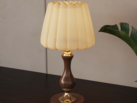  法式中古风台灯3d模型 