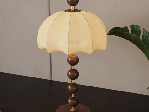  法式中古风台灯3d模型 