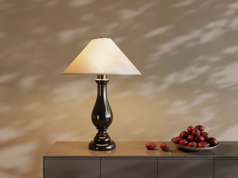  法式中古风台灯3d模型 