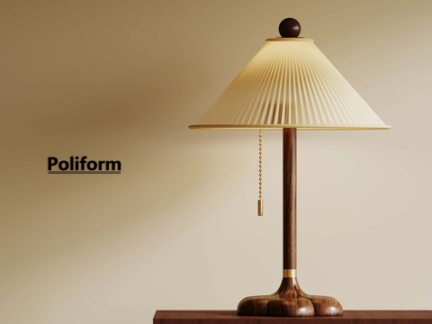  现代中古风台灯 法式台灯3d模型 