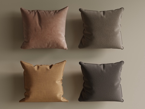  轻奢 法式 抱枕 沙发抱枕su模型 