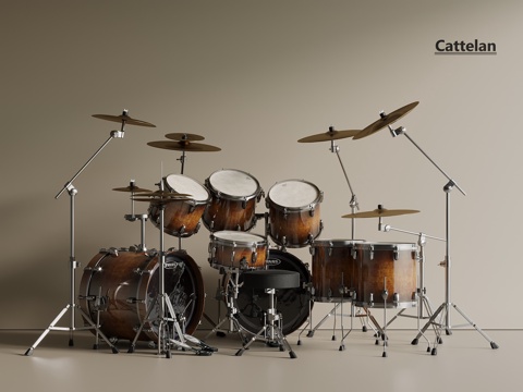  乐器 架子鼓su模型 