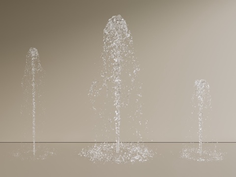  现代 新中式 喷泉 喷泉 水系 水景 流水3d模型 