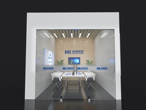  展覽展臺(tái)洽談室 會(huì)議室 接待室 封閉洽談間 辦公區(qū) 洽談區(qū)3d模型 