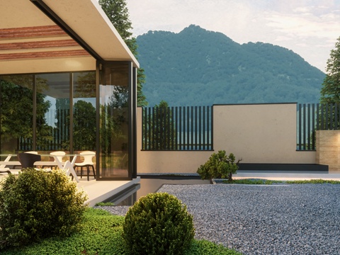  鄉(xiāng)村庭院  景觀小品3d模型 