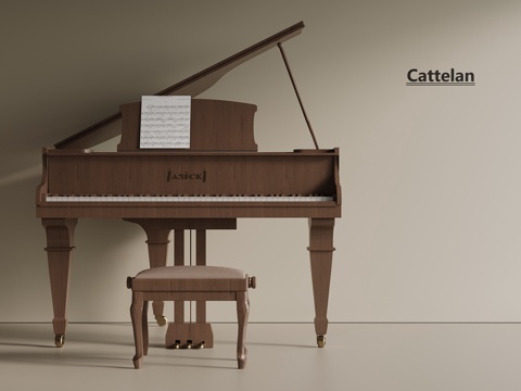  乐器 钢琴3d模型 