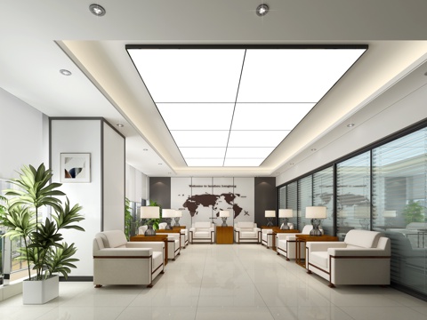  现代接待室  休闲区  领导接待室 会议室3d模型 