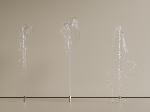  新中式 现代 喷泉 水景 水系 喷泉 流水3d模型 