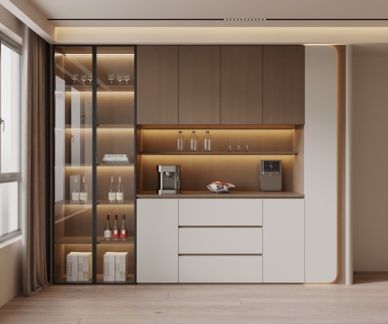  現(xiàn)代酒柜 餐邊柜3d模型 