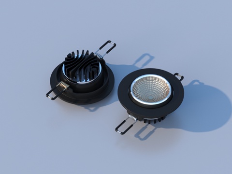 筒燈 射燈3d模型 