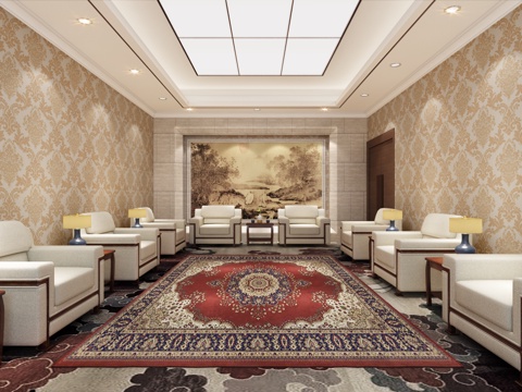  现代贵宾厅 接待室3d模型 