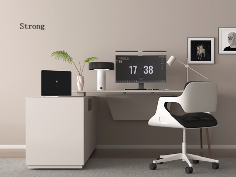  班台桌 办公桌椅 电脑桌 卡位 工位3d模型 