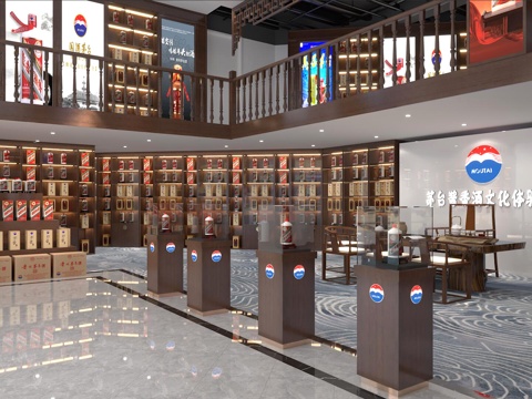  烟酒店3d模型 
