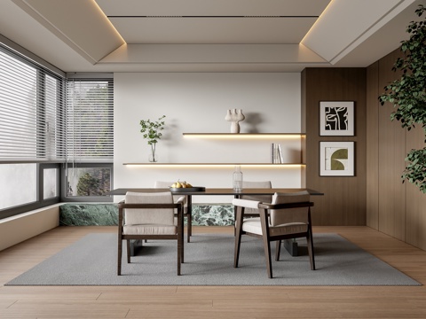  現(xiàn)代餐廳3d模型 