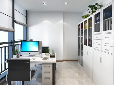  现代办公室 财务室 文件柜3d模型 