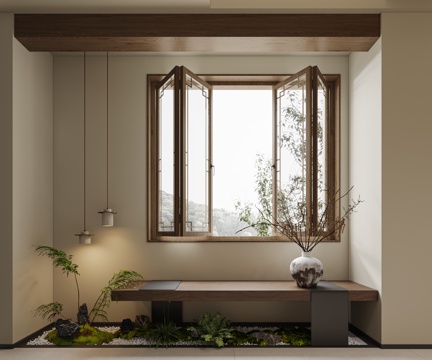  中古風(fēng)景觀 中式景觀 新中式景觀 室內(nèi)景觀植物3d模型 