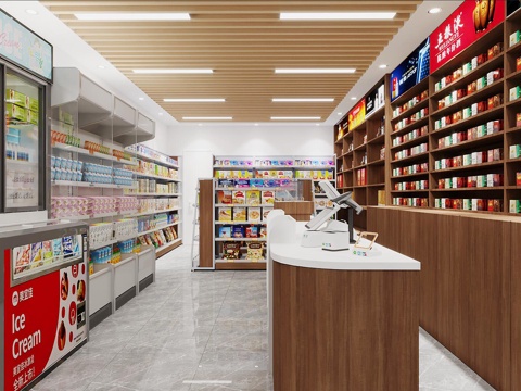  便利店3d模型 