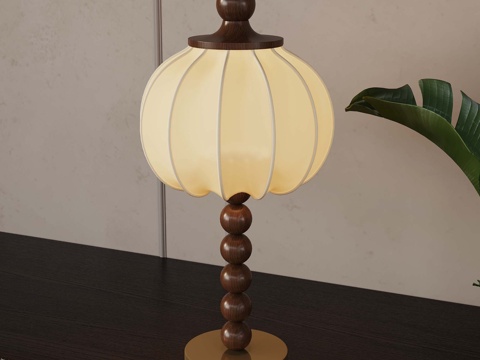  法式中古风台灯3d模型 