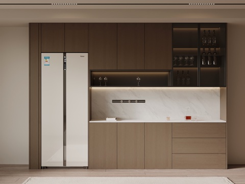  現(xiàn)代意式酒柜 餐邊柜3d模型 