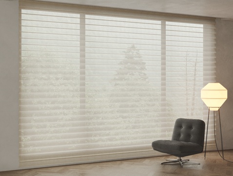 现代窗帘 遮光帘 柔纱帘 拉帘 香格里拉帘3d模型