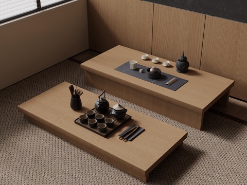  26新中式茶具 茶壶 茶杯su模型 