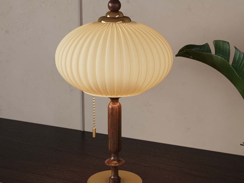  法式中古风台灯3d模型 