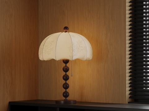  法式中古风台灯3d模型 